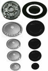 REX ELECTROLUX ZANUSSI SPARTIFIAMMA + BRUCIATORI CUCINA GAS 10 PZ B 4460 / 4459