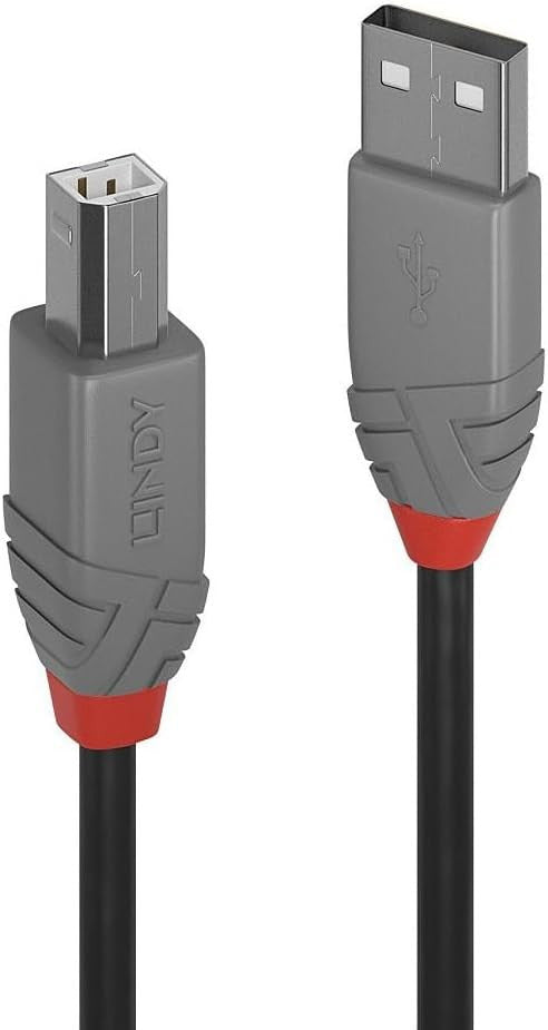 LINDY Cavo USB 2.0 Tipo A a USB Tipo B Cavetto USB Anthra Line Tipo Maschio 1 Metro