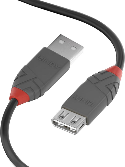 LINDY Cavo Prolunga USB 2.0 Anthra Line 1 Metro Connettore USB Tipo A Maschio a Femmina