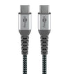 Cavo Tessile USB-C&trade Maschio/USB-C&trade Maschio 0,5 m Grigio
