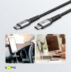 Cavo Tessile USB-C&trade Maschio/USB-C&trade Maschio 0,5 m Grigio
