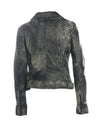 Celine - giacca donna verde graffiato in vera pelle