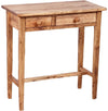 Biscottini Tavolino consolle Country in legno massello di tiglio finitura naturale L73xPR36xH75 cm. Made in Italy
