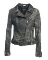 Celine - giacca donna verde graffiato in vera pelle