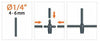 CLABER 91141 pz.10-RACCORDO TRE VIE PER TUBO CAPILLARE 1/4'GIARDINO IRRIGAZIONE