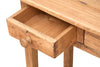 Biscottini Tavolino consolle Country in legno massello di tiglio finitura naturale L73xPR36xH75 cm. Made in Italy