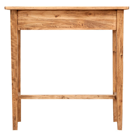 Biscottini Tavolino consolle Country in legno massello di tiglio finitura naturale L73xPR36xH75 cm. Made in Italy