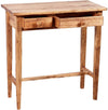 Biscottini Tavolino consolle Country in legno massello di tiglio finitura naturale L73xPR36xH75 cm. Made in Italy