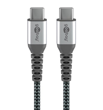 Cavo Tessile USB-C&trade Maschio/USB-C&trade Maschio 0,5 m Grigio