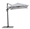 Ombrellone Ines Led in alluminio con palo laterale orientabile da giardino Ines