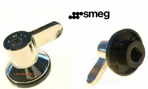 SMEG MANOPOLA PIANO COTTURA CUCINA INOX / NERA INNESTO 8 MM M 5348