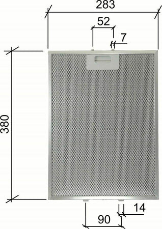 3 PZ ELECTROLUX AEG 4055107017 FILTRO CAPPA METALLICO 380x283x9 CD39281200 F 231