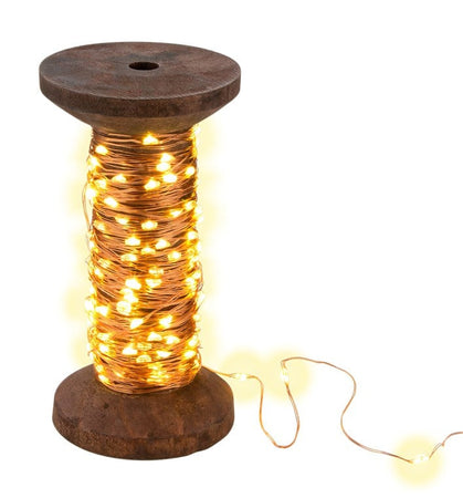 Bobina con Filo di Rame 150 Luci LED IP22 USB Interruttore On Off