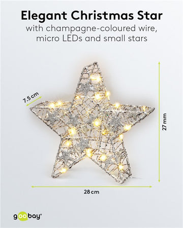 Lampada Decorativa a Forma di Stella Funzionamento a Batteria