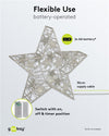Lampada Decorativa a Forma di Stella Funzionamento a Batteria
