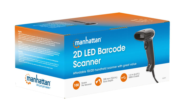 Lettore di Codici a Barre LED 2D USB