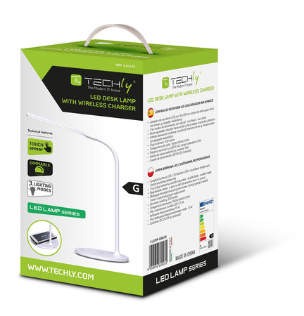 Lampada a 36 LED da Scrivania con Caricatore Wireless Integrato per Smartphone