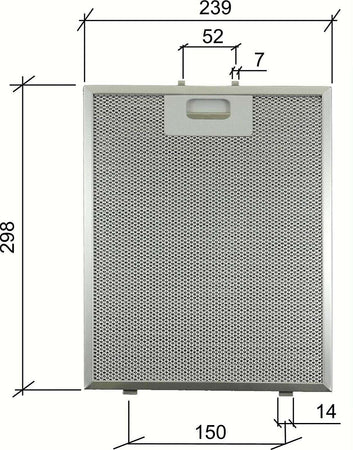 BEST HYGENA 08087609 0808735  FILTRO CAPPA 50253939008  CM 298x239x9mm  F 232