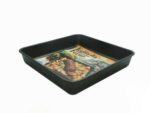 TEGLIA SFORNATUTTO TESTO FORNO STUFA CM 34 X 34 X 6 ANTIADERENTE PRA 416102