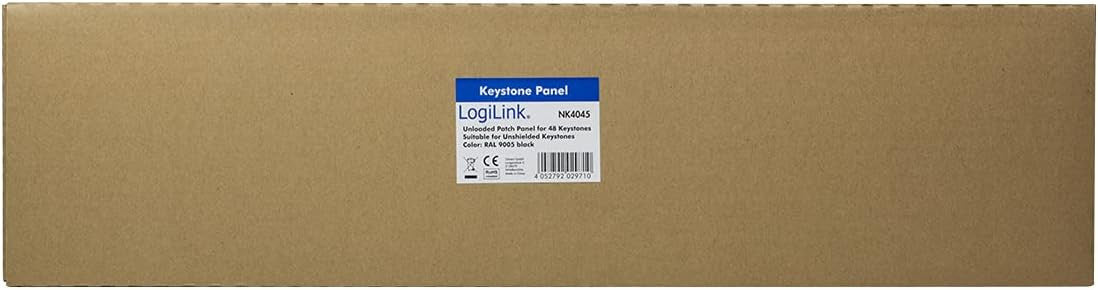 Pannello Patch 48 Posti 1HE Keystone Slim Senza Frutti Nero