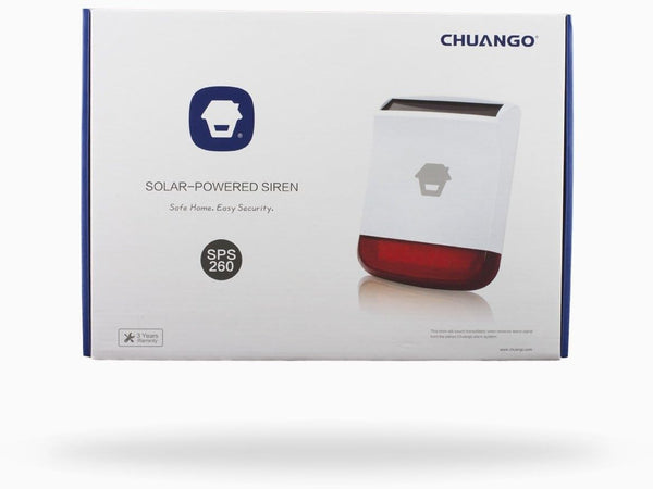 Sirena Wireless con Lampeggiante 110dB per Antifurto con Ricarica Solare