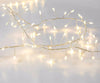 Stringa di 50 Luci LED a Grappolo di Filo d'argento Bianco Caldo IP44