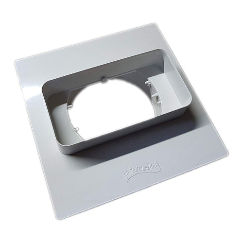 First da 100 a 120x60mm placca per passaggio a muro per tubi aerazione cappa