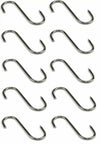 GANCIO DA MACELLAIO ø mm.9 x 200 INOX 10 PZ ALIMENTI INSACCATI CARNE FERR 88633