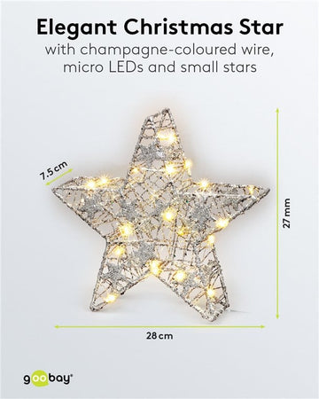 Lampada Decorativa a Forma di Stella Funzionamento a Batteria