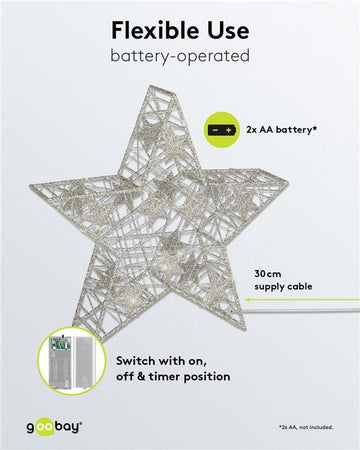 Lampada Decorativa a Forma di Stella Funzionamento a Batteria