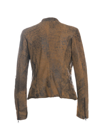 Zara - Giacca donna cuoio in vera pelle