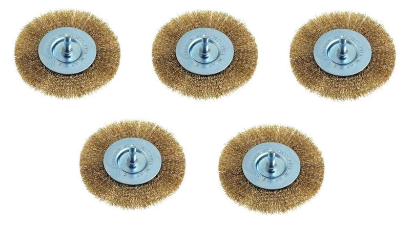 SPAZZOLE A DISCO CIRCOLARE FILI ACCIAIO PER TRAPANO ø mm.50 - PZ 5 FERR 256131