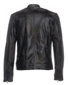 U05 - Biker Uomo Testa di Moro Graffiato in vera pelle