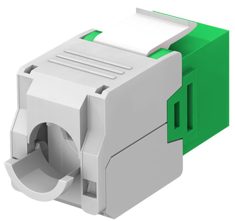 Frutto Keystone RJ45 Cat6A UTP 500MHz Verde