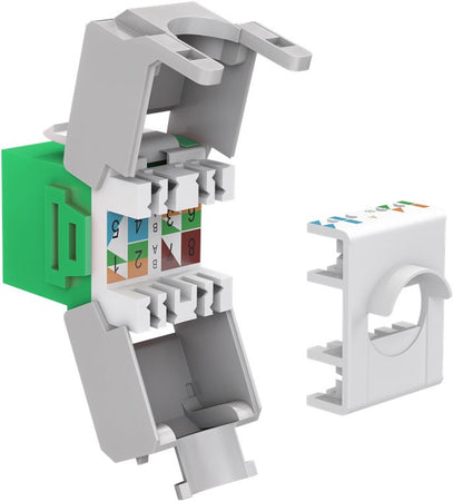 Frutto Keystone RJ45 Cat6A UTP 500MHz Verde