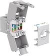 Frutto Keystone RJ45 Cat6A UTP 500MHz Grigio