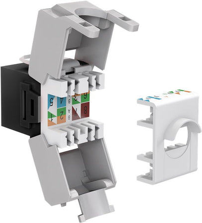 Frutto Keystone RJ45 Cat6A UTP 500MHz Nero