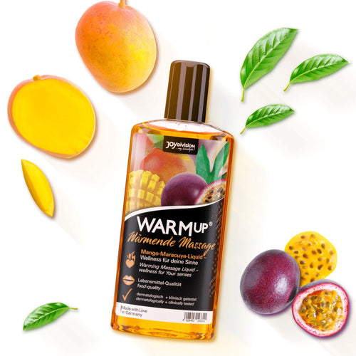 Olio per massaggio riscaldante WARMup Mango e Maracuya