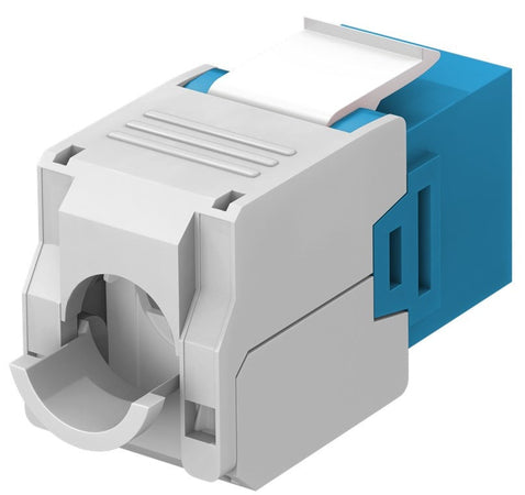 Frutto Keystone RJ45 Cat6A UTP 500MHz Blu