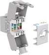 Frutto Keystone RJ45 Cat6A UTP 500MHz Grigio