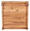 Biscottini Tavolino da fumo Country in legno massello di tiglio finitura naturale L90xPR90xH45 cm. Made in Italy