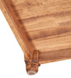 Biscottini Tavolino da fumo Country in legno massello di tiglio finitura naturale L90xPR90xH45 cm. Made in Italy