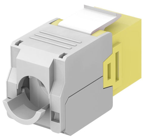 Frutto Keystone RJ45 Cat6A UTP 500MHz Giallo
