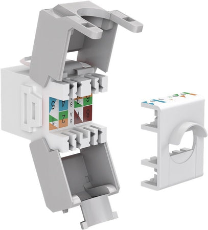 Frutto Keystone RJ45 Cat6A UTP 500MHz Bianco
