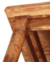 Biscottini Tavolino da fumo Country in legno massello di tiglio finitura naturale L90xPR90xH45 cm. Made in Italy