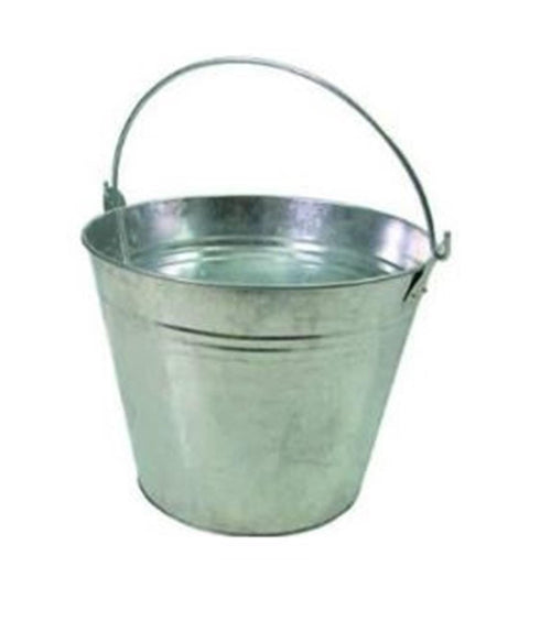 SECCHIO 13 LT IN LAMIERA ZINCATA MANICO METALLO CASA POZZO GIARDINO FER 130189