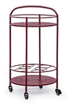 Carrello portatile Burton porta bottiglie e calici da vino h 81 cm