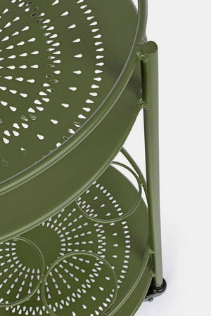 Carrello portatile "Burton" porta bottiglie e calici da vino h 81 cm