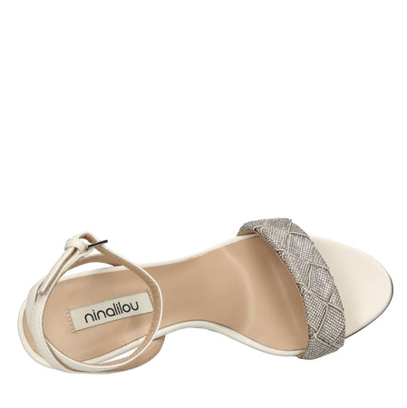 Ninalilou Sandali Bianco da donna