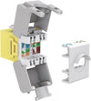 Frutto Keystone RJ45 Cat6A UTP 500MHz Giallo